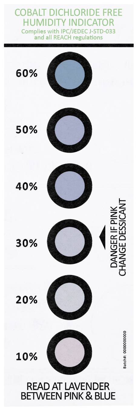 Antistat 309-0072 ESD Luftfeuchtigkeitsindikator-Karte 200 St.
