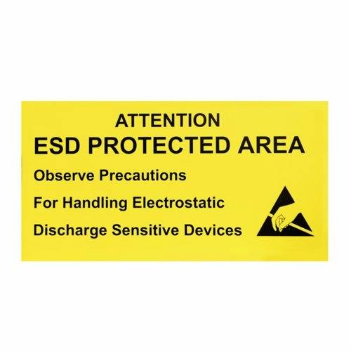 Antistat ESD-Warnschild 1 St. Gelb (L x B) 300 mm x 150 mm 055-0006 selbstklebend