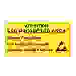 Antistat ESD-Warnschild 1 St. Gelb (L x B) 300mm x 150mm 055-0006selbstklebend