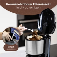 Clatronic KA 3805 Edelstahl-schwarz Kaffeemaschine Edelstahl Fassungsvermögen Tassen=10 Isolierkanne Clatronic KA 3805 Edelstahl-schwarz Kaffeemaschine Edelstahl Fassungsvermögen Tassen=10 Isolierkanne
