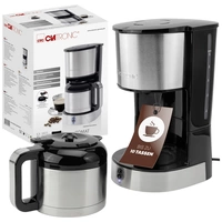 Clatronic KA 3805 Edelstahl-schwarz Kaffeemaschine Edelstahl Fassungsvermögen Tassen=10 Isolierkanne Clatronic KA 3805 Edelstahl-schwarz Kaffeemaschine Edelstahl Fassungsvermögen Tassen=10 Isolierkanne