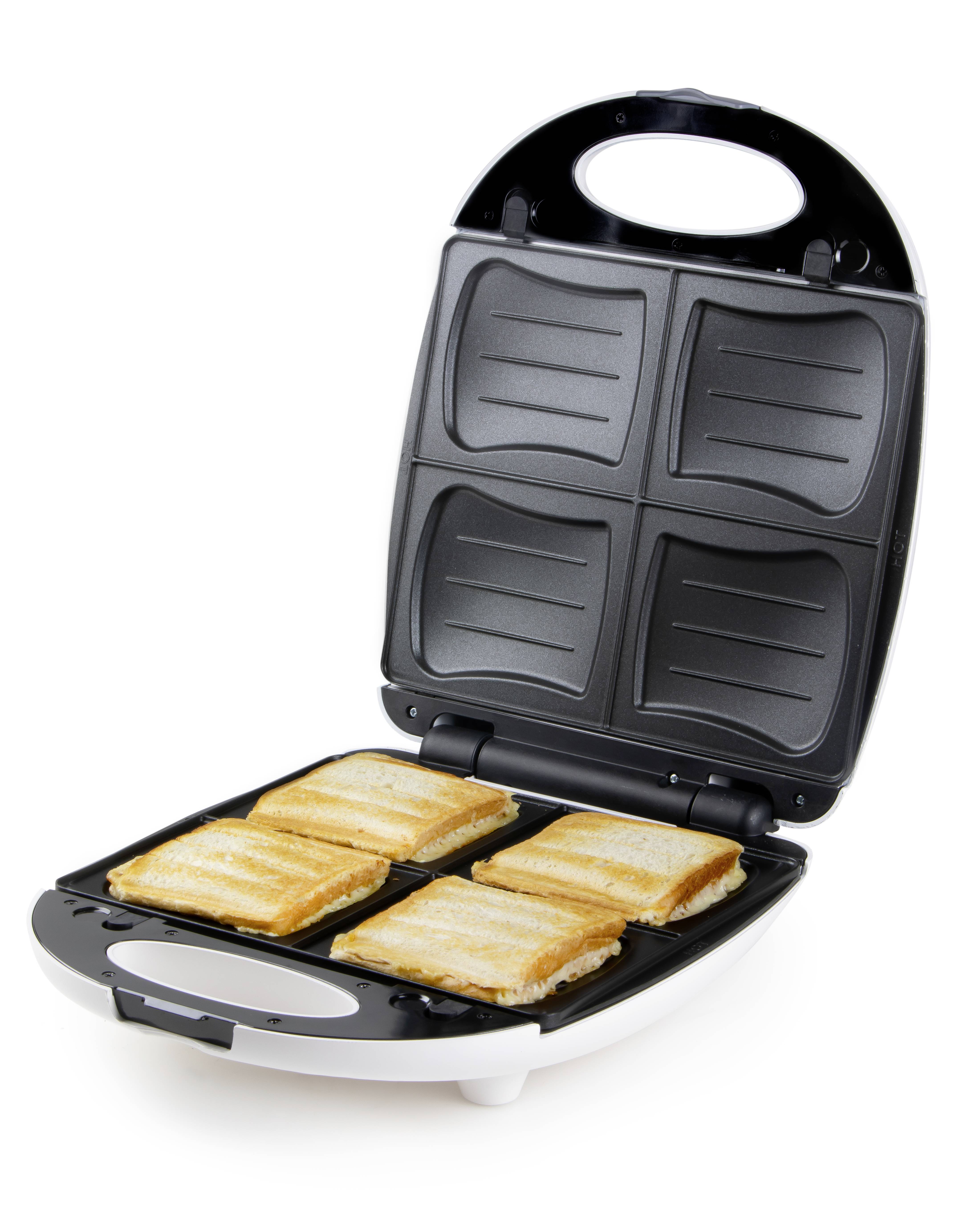 DOMO Sandwich-Toaster Antihaftbeschichtung Weiß
