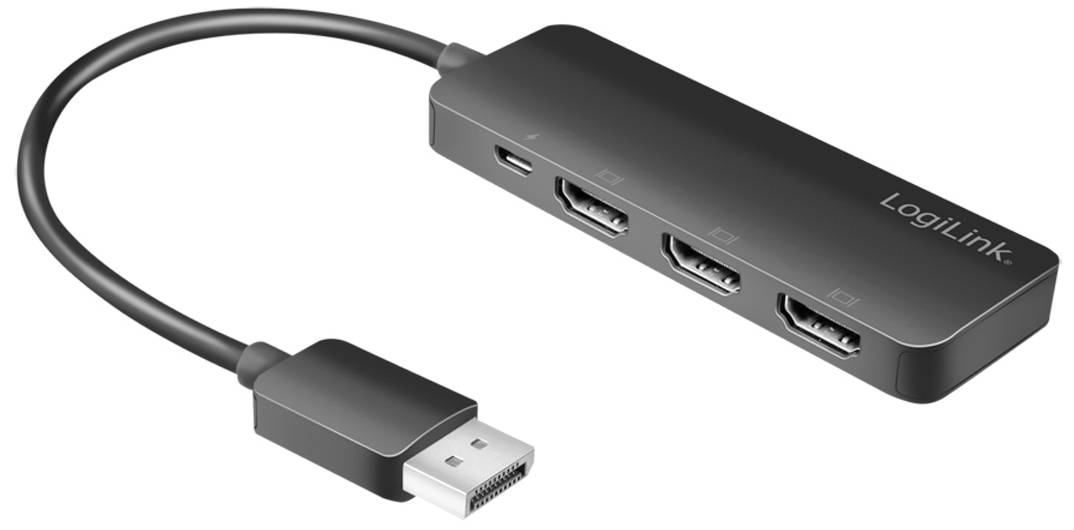 LogiLink CV0146 DisplayPort-Splitter Schwarz