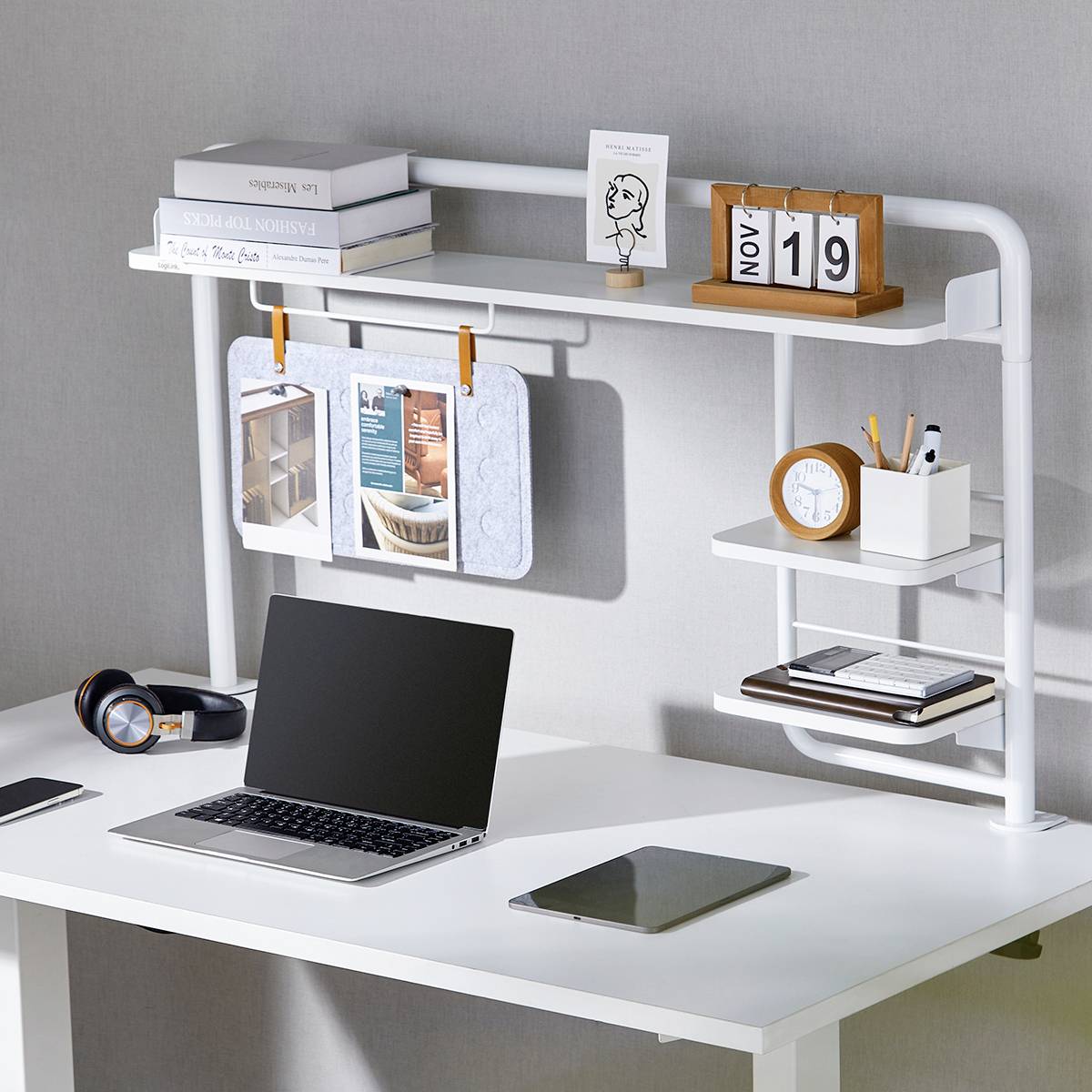 LogiLink EO0046 Home Office-Set Höhen-Bereich: 641 bis 641cm Weiß