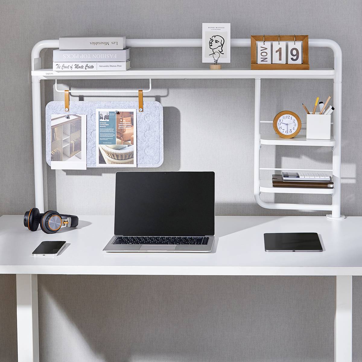LogiLink EO0046 Home Office-Set Höhen-Bereich: 641 bis 641cm Weiß