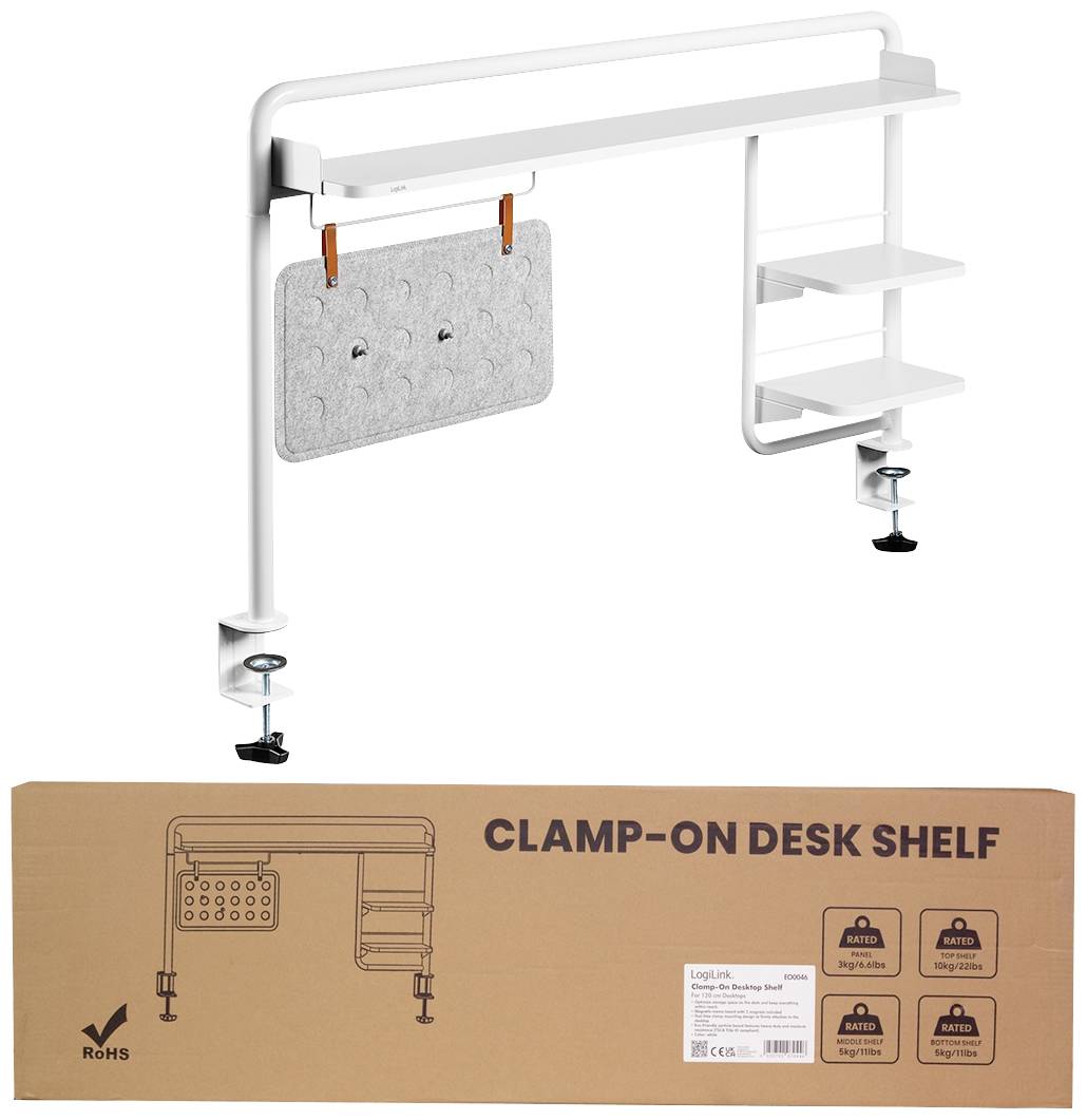 LogiLink EO0046 Home Office-Set Höhen-Bereich: 641 bis 641cm Weiß