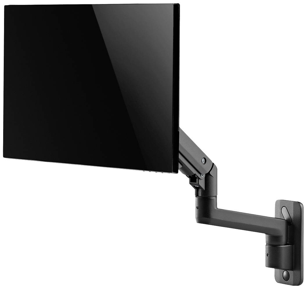 LogiLink BP0169 1fach Monitor-Wandhalterung Schwarz Drehbar, Höhenverstellbar, Neigbar, Rotierbar, Schwenkbar