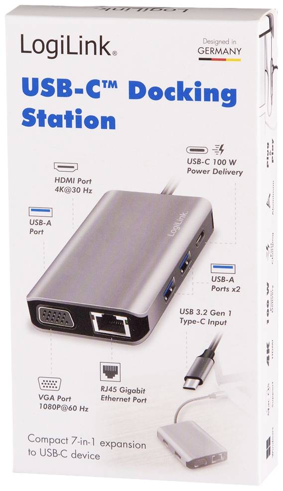 LogiLink USB 3.2 (Gen 1) Docking-Station, USB-C, 7-Port (11117841)