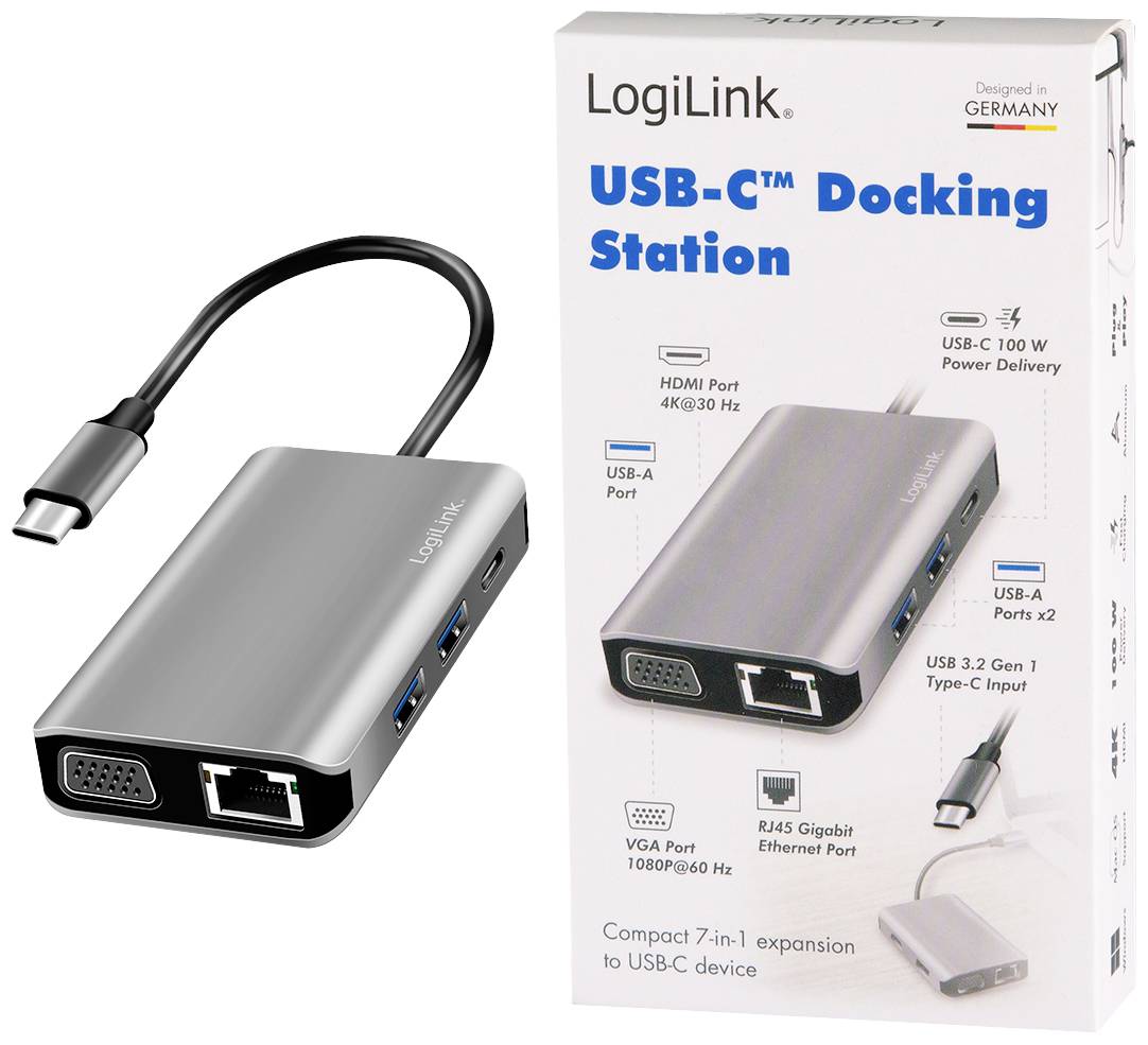 LogiLink USB 3.2 (Gen 1) Docking-Station, USB-C, 7-Port (11117841)