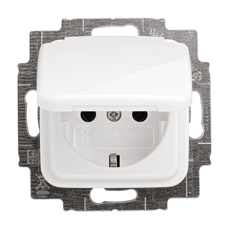 Busch-Jaeger Einsatz Steckdose Reflex SI, Reflex SI Linear Reinweiß (RAL 9010), Alpinweiß 20 EUK-21
