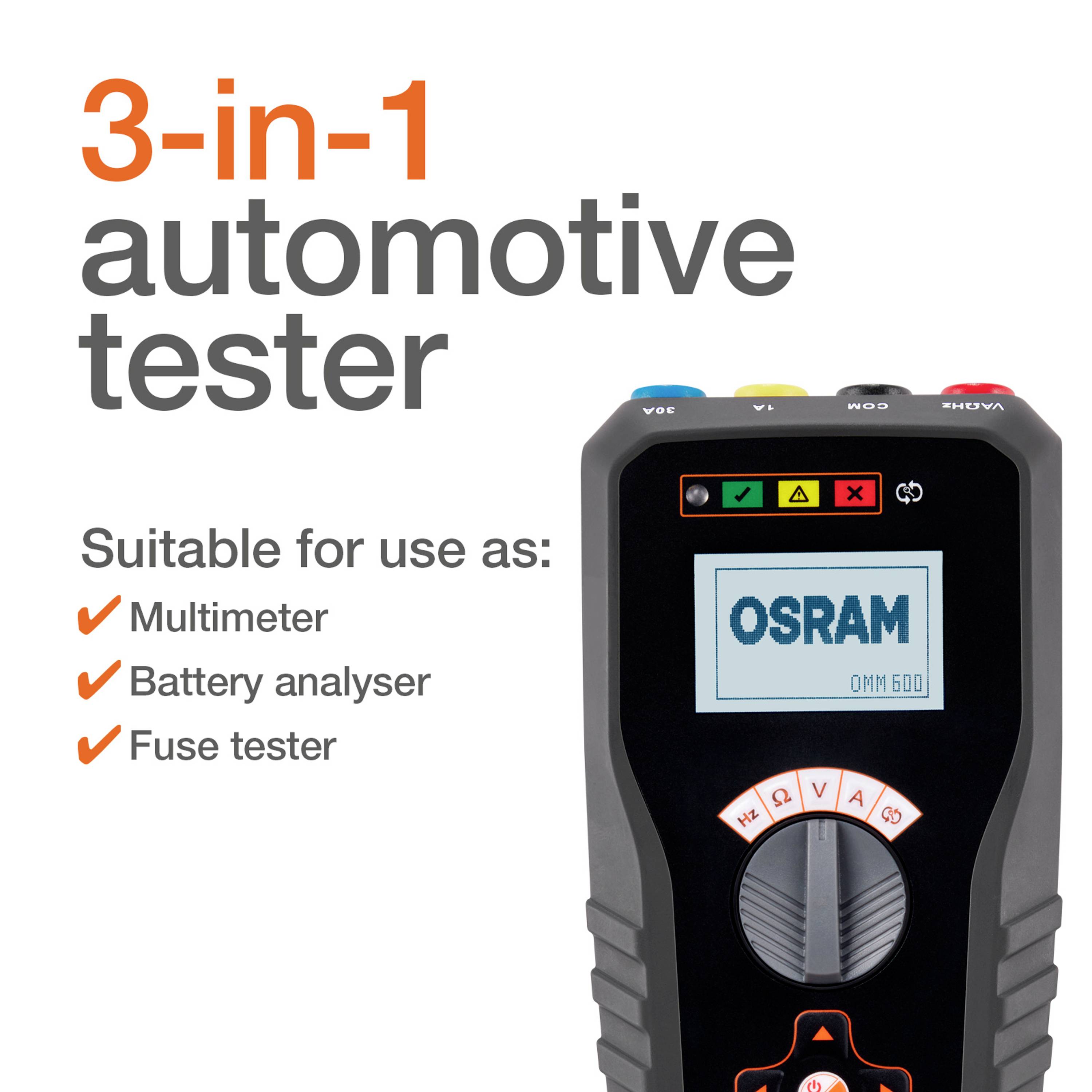 OSRAM BATTERYtest PRO 600 Spannungsprüfer / Prüflampe OMM600 Passend für (Auto-Marke): Universal