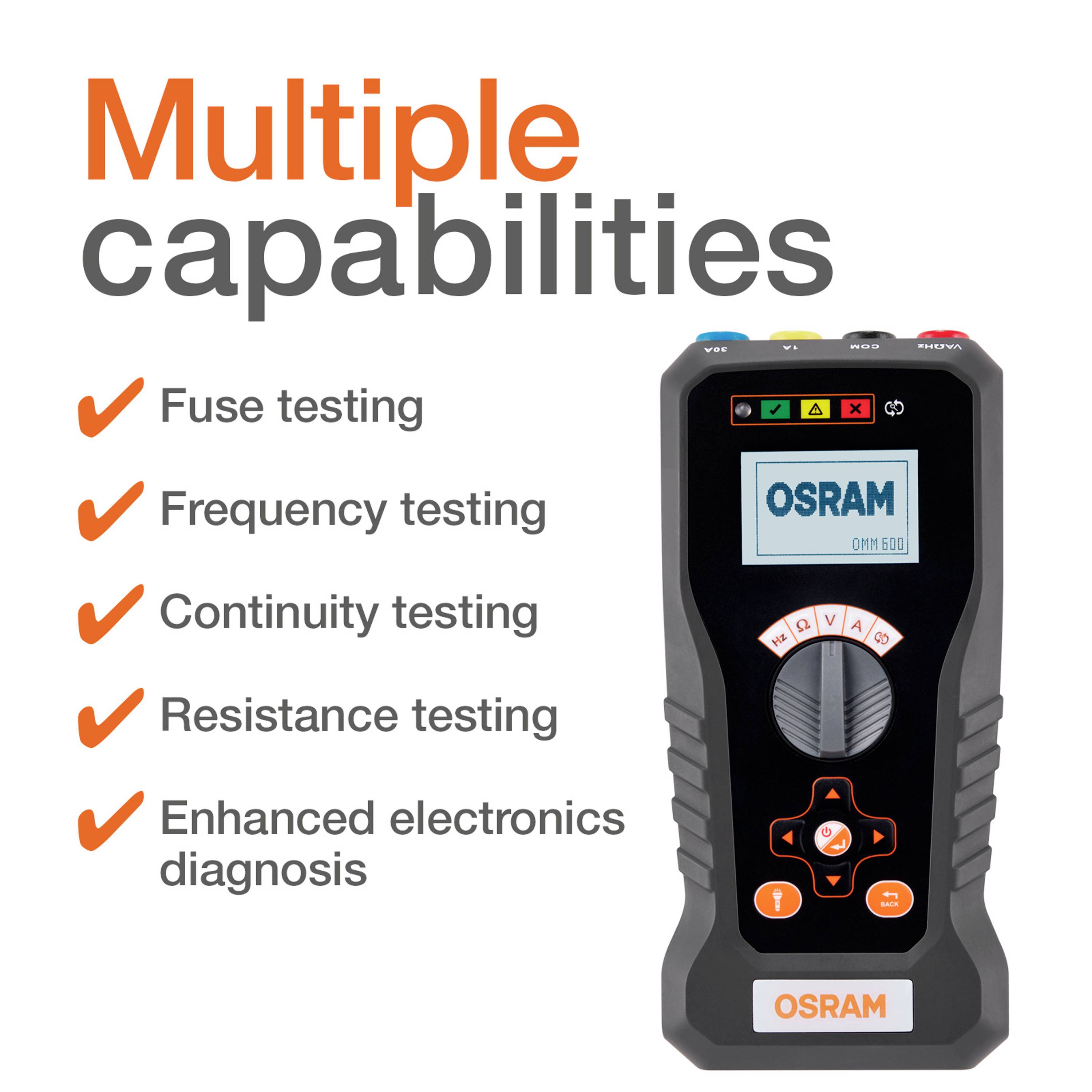 OSRAM BATTERYtest PRO 600 Spannungsprüfer / Prüflampe OMM600 Passend für (Auto-Marke): Universal