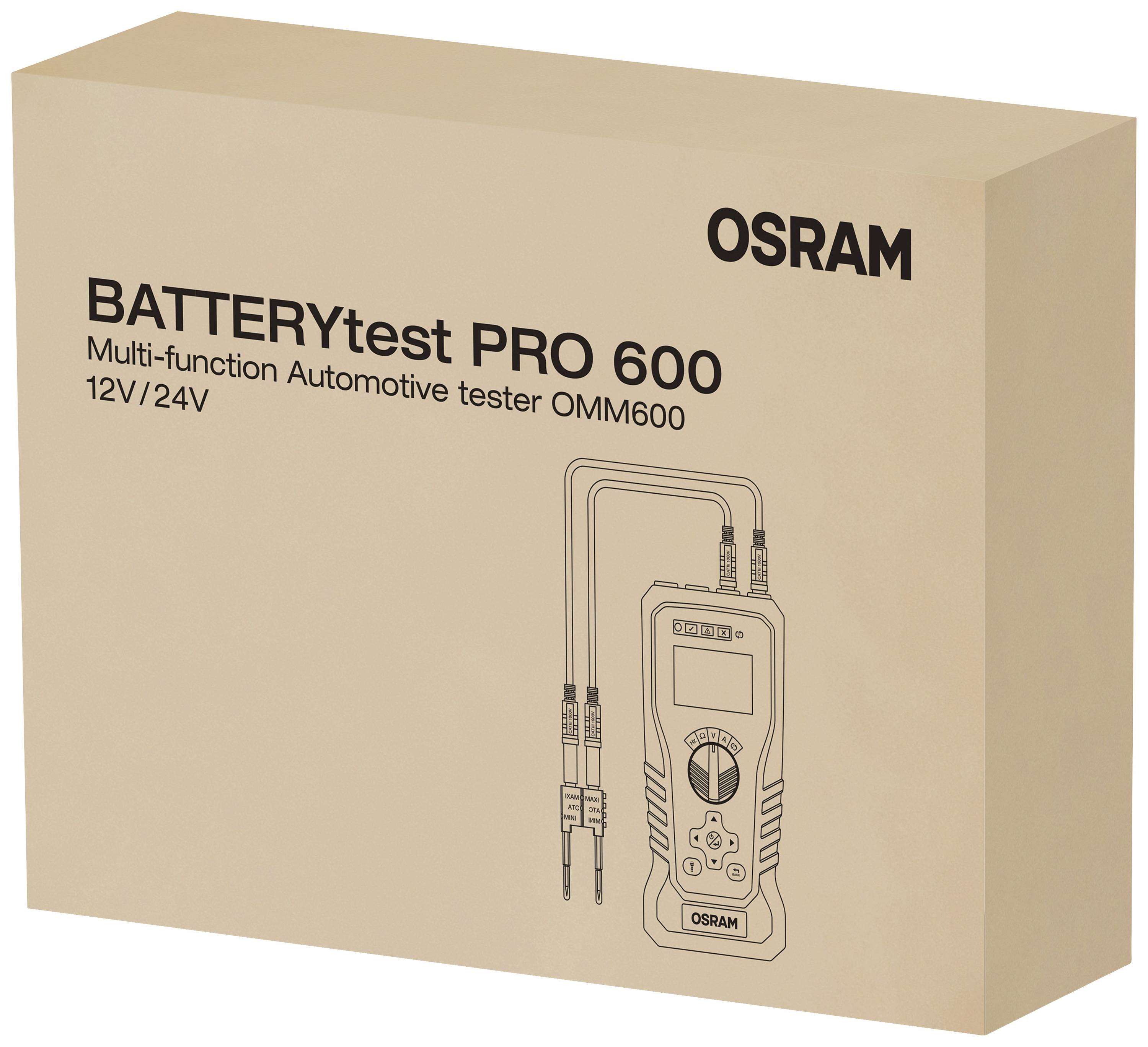 OSRAM BATTERYtest PRO 600 Spannungsprüfer / Prüflampe OMM600 Passend für (Auto-Marke): Universal