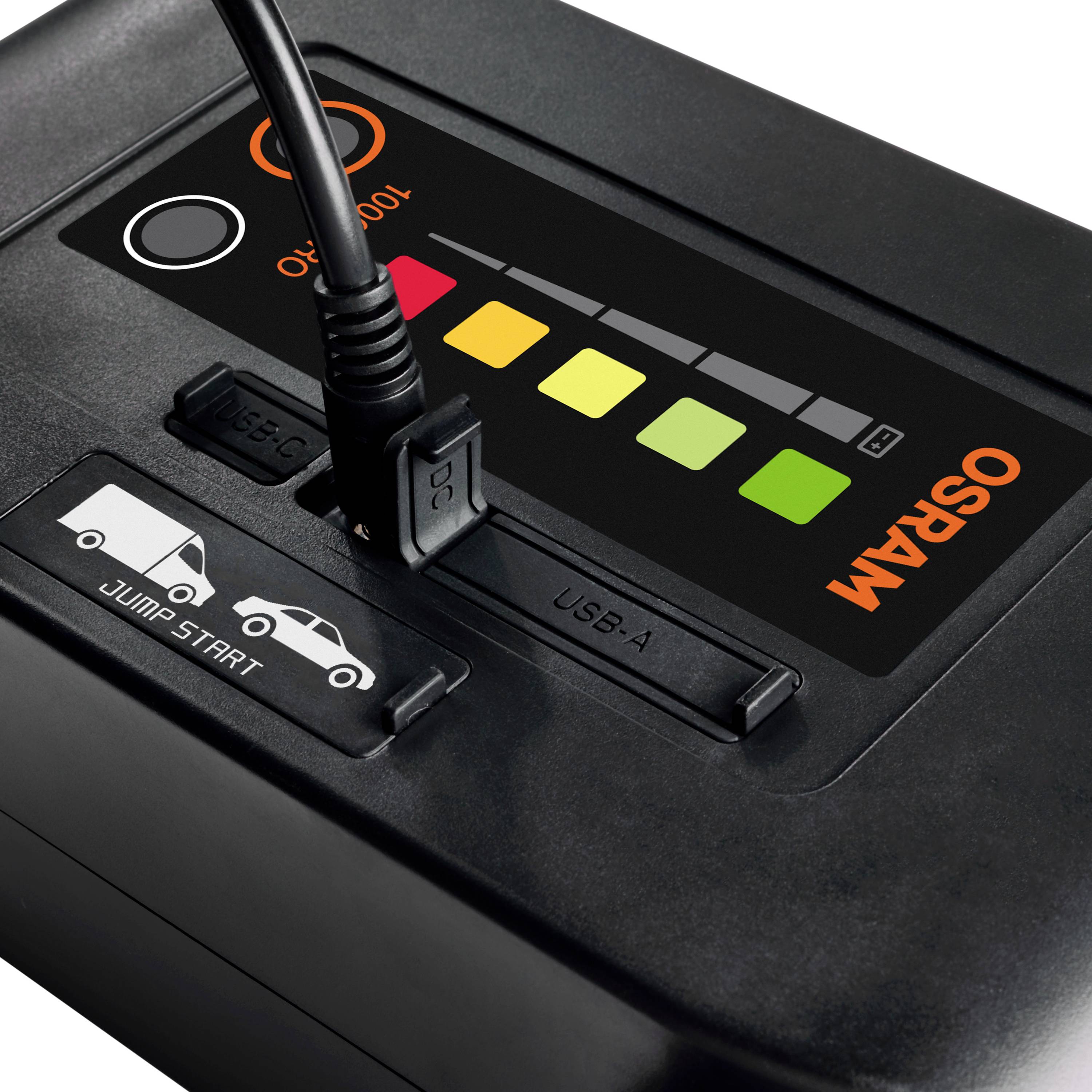 Osram Automotive Schnellstartsystem BATTERYstart PRO 1000 OEBSPL1000 Starthilfestrom (12 V)=1000A USB-Steckdose 2x