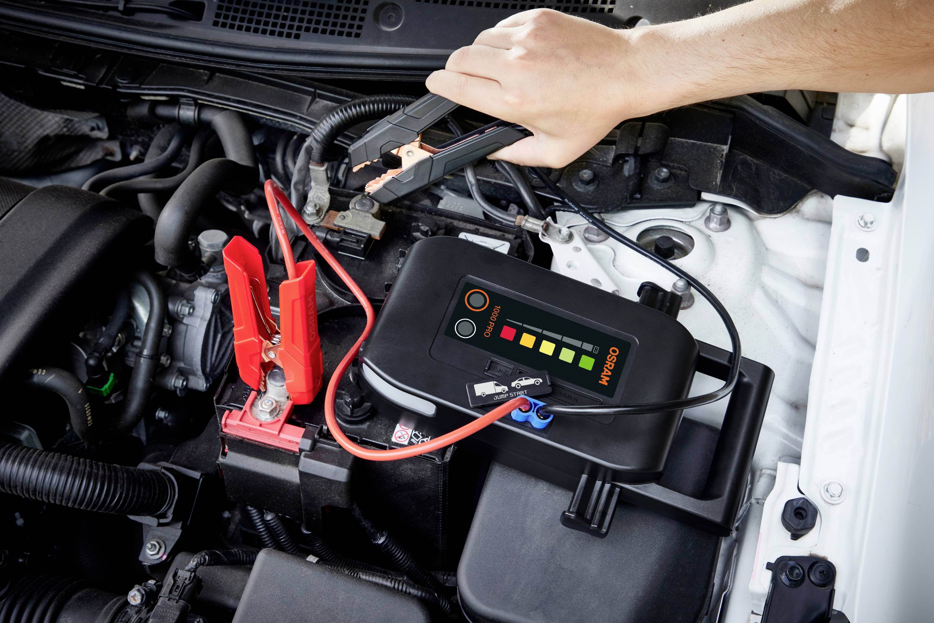 Osram Automotive Schnellstartsystem BATTERYstart PRO 1000 OEBSPL1000 Starthilfestrom (12 V)=1000A USB-Steckdose 2x