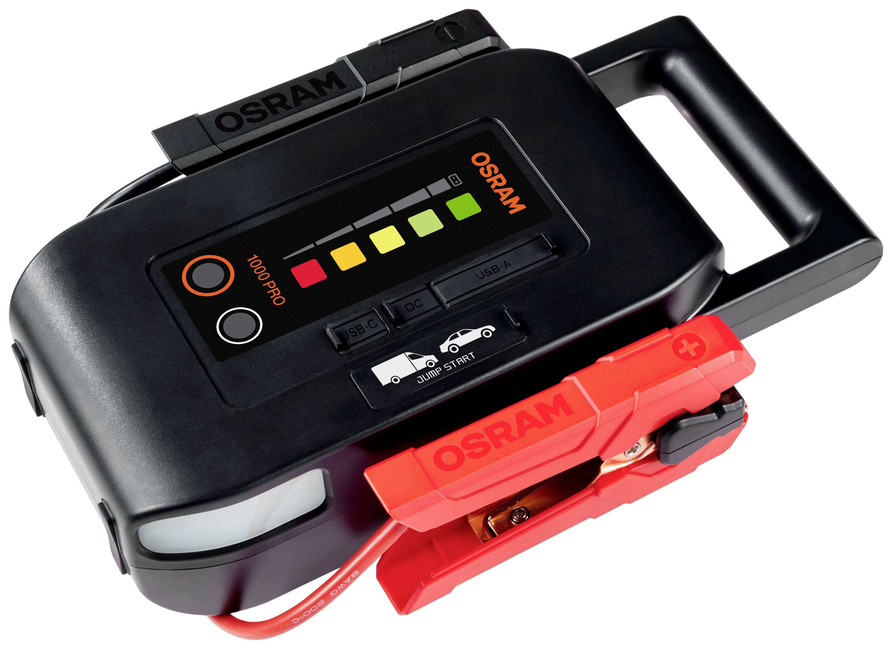 Osram Automotive Schnellstartsystem BATTERYstart PRO 1000 OEBSPL1000 Starthilfestrom (12 V)=1000A USB-Steckdose 2x
