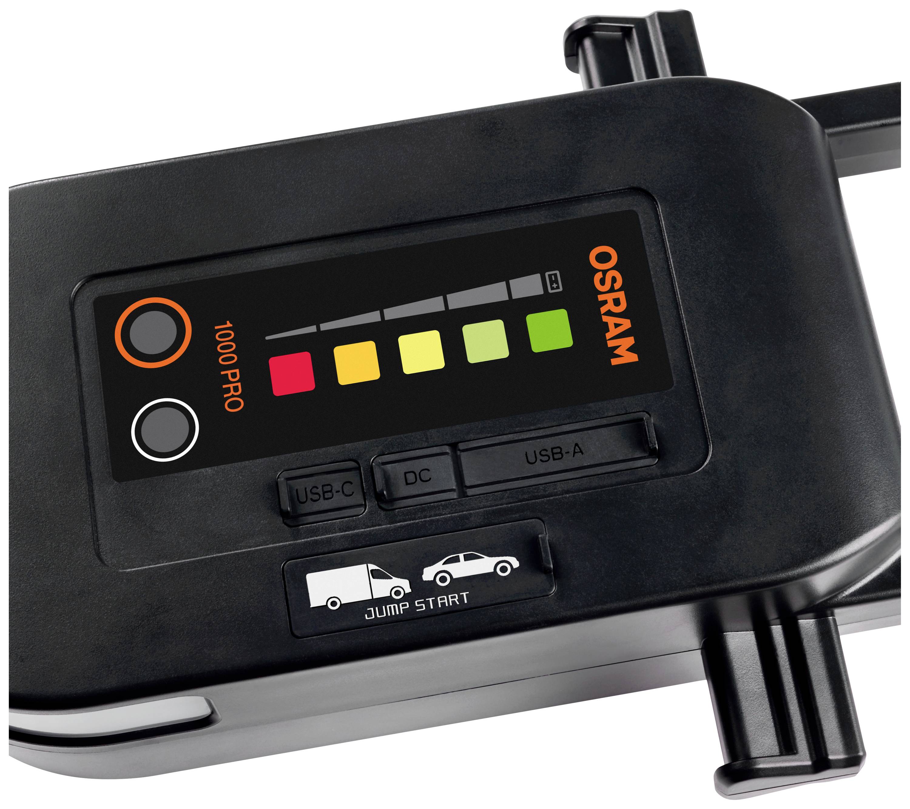 Osram Automotive Schnellstartsystem BATTERYstart PRO 1000 OEBSPL1000 Starthilfestrom (12 V)=1000A USB-Steckdose 2x