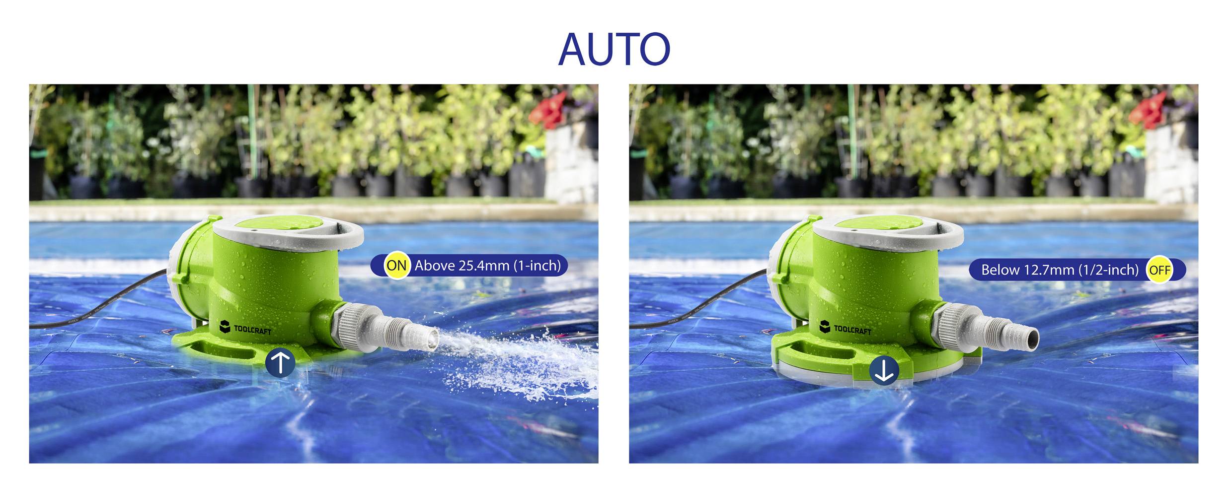 TOOLCRAFT TO-8992917 Flachsaugende Tauchpumpe 7000 l/h 7m