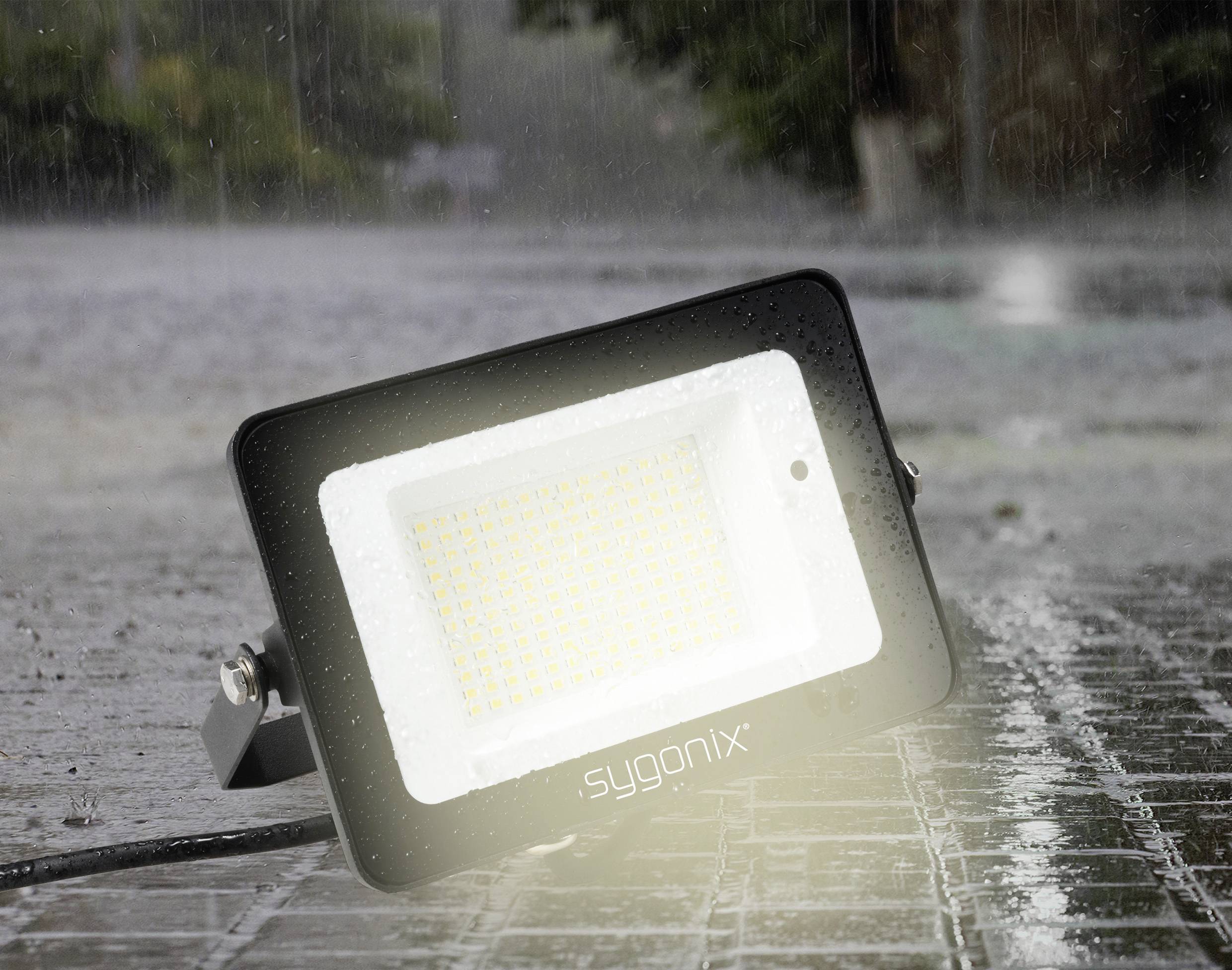 Sygonix SY-5995284 LED-Außenstrahler mit Bewegungsmelder EEK: C (A - G) 30W Leuchtfarben: Neutralweiß