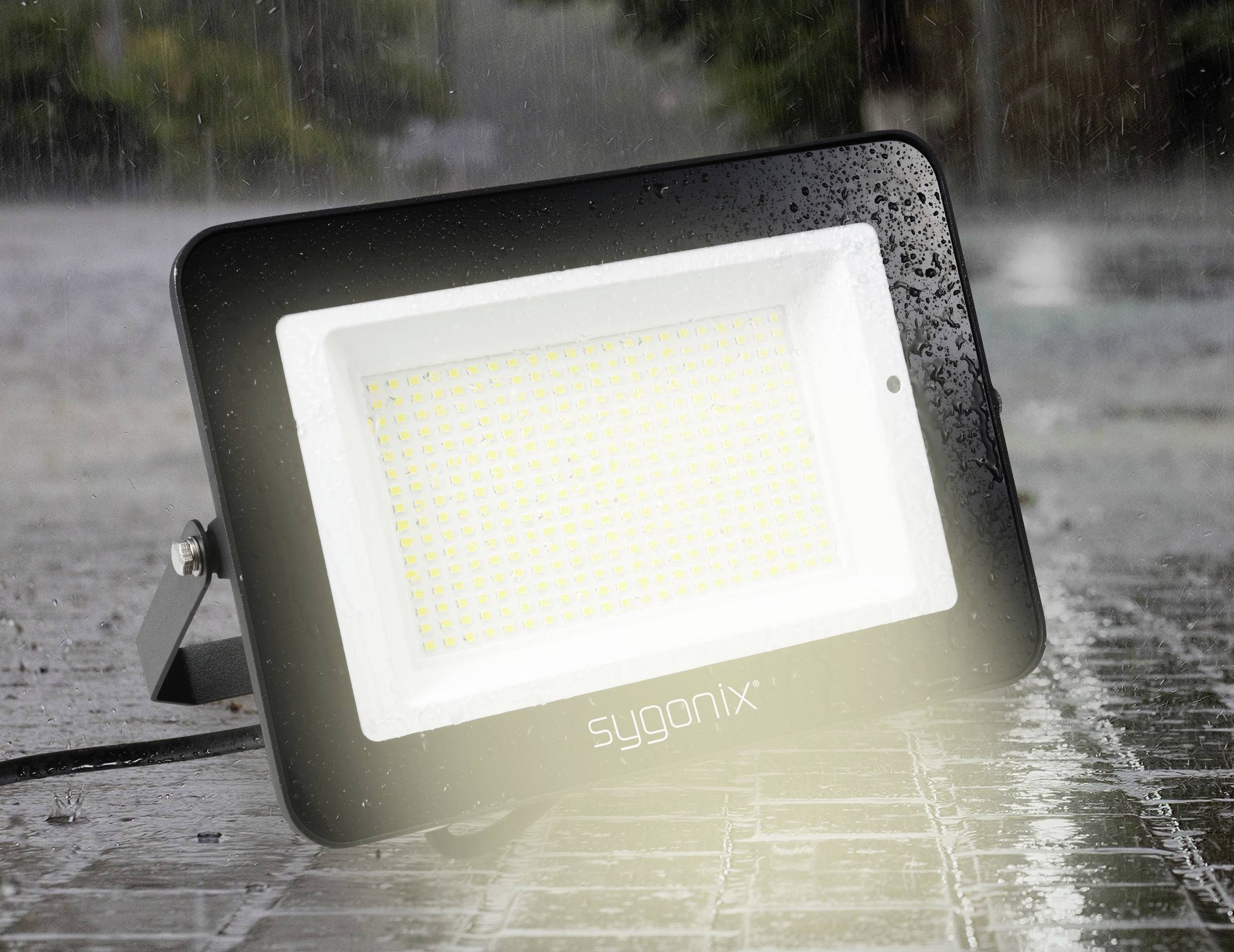 Sygonix SY-5995286 LED-Außenstrahler mit Bewegungsmelder EEK: C (A - G) 100W Leuchtfarben: Neutralweiß