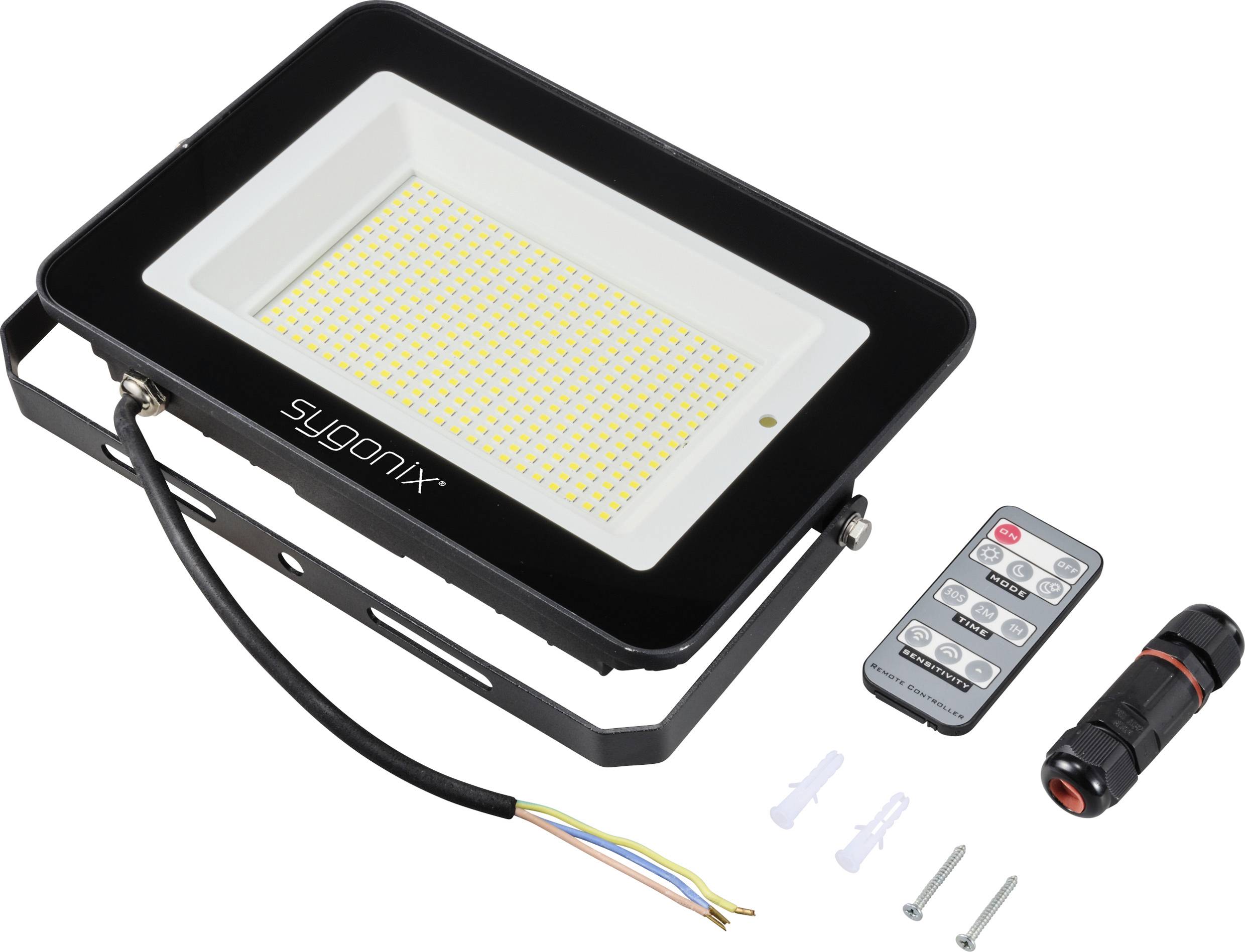 Sygonix SY-5995286 LED-Außenstrahler mit Bewegungsmelder EEK: C (A - G) 100W Leuchtfarben: Neutralweiß