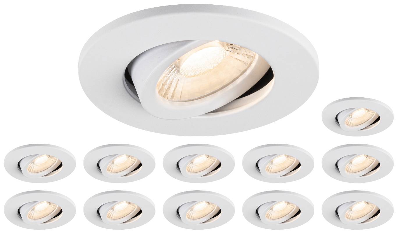 SLV 1007274 LED-Einbauleuchte 12er Set LED 8W Schwarz