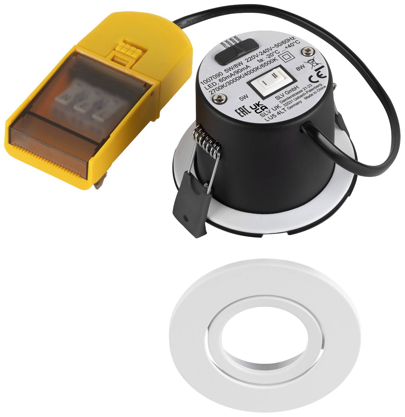 SLV 1007274 LED-Einbauleuchte 12er Set LED 8W Schwarz