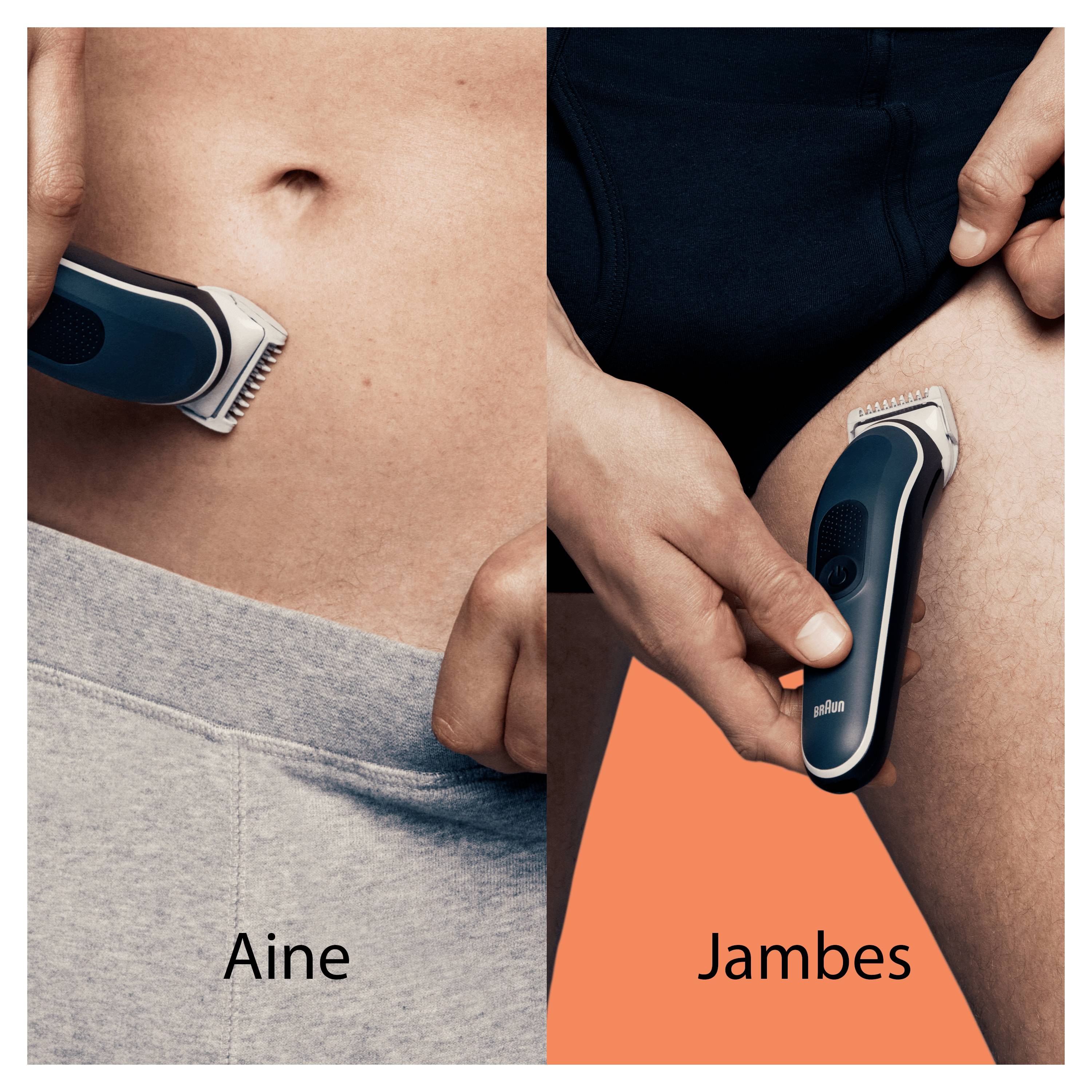 Braun Körperhaartrimmer, Rasierer abwaschbar Grau