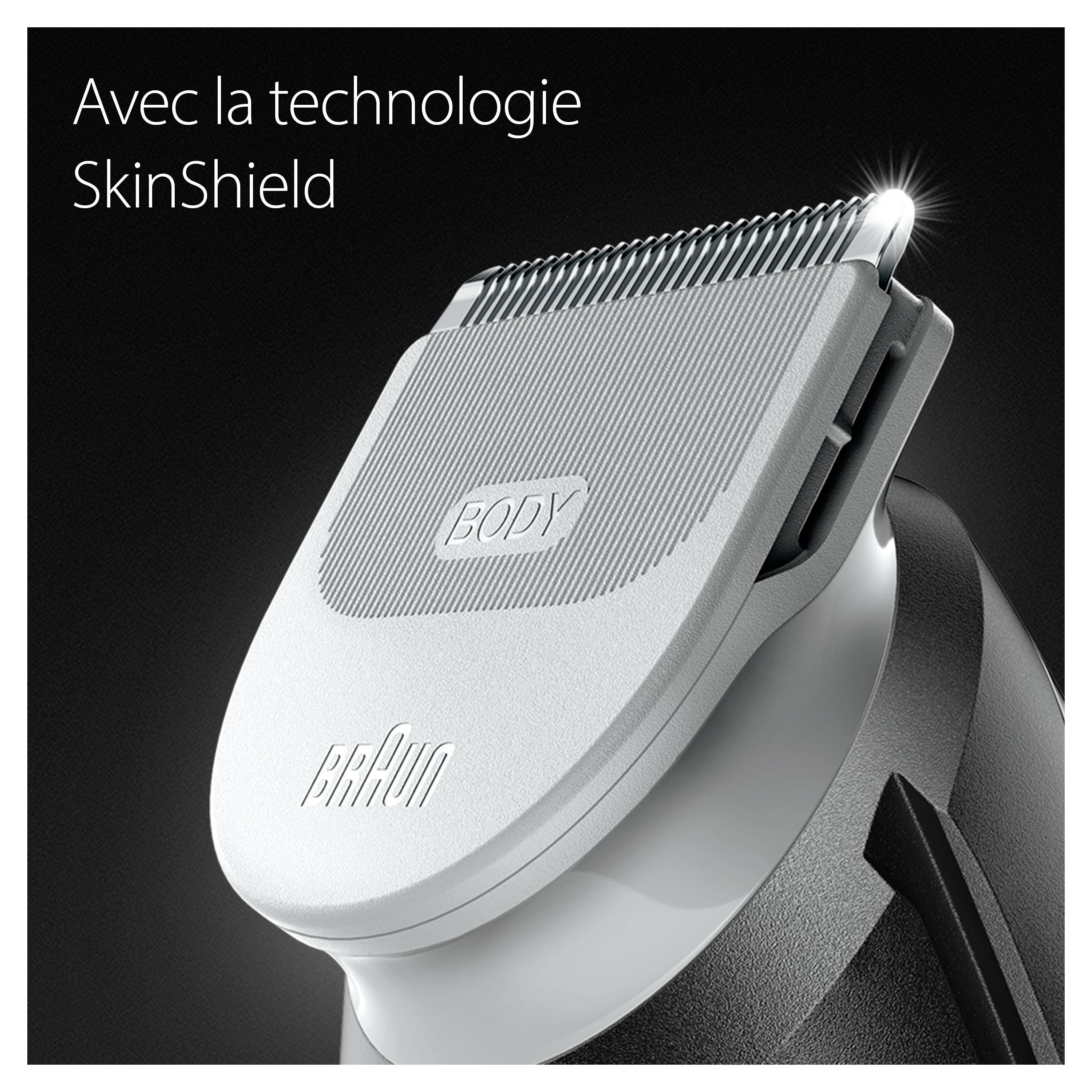 Braun Körperhaartrimmer, Rasierer abwaschbar Grau