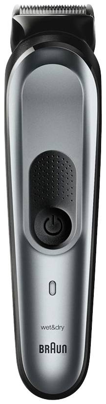 Braun Bartschneider, Haarschneider, Körperhaartrimmer, Ohr-, Nasenhaartrimmer abwaschbar Schwarz/Grau