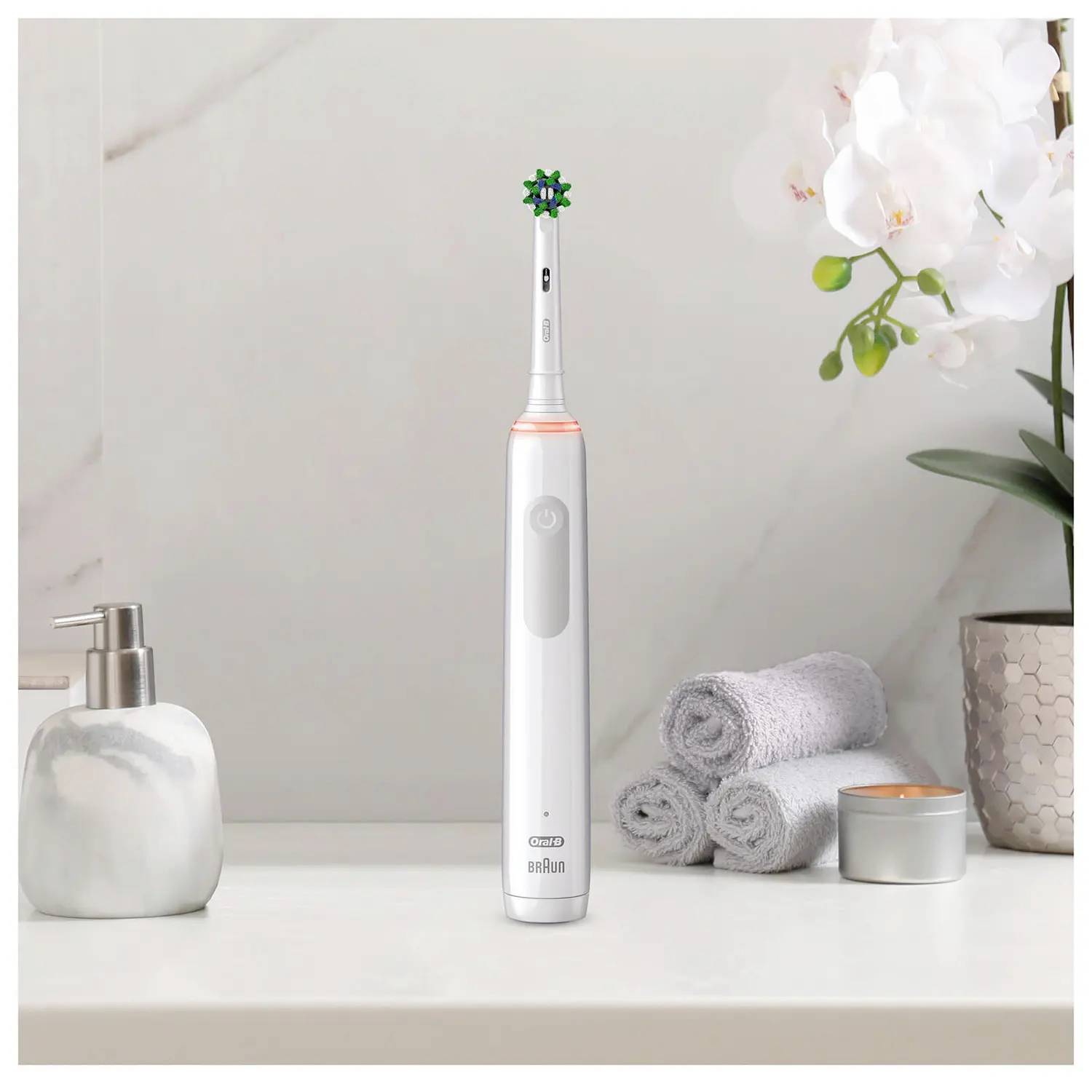 Oral-B 3000 White JAS22 Elektrische Zahnbürste Rotierend/Oszilierend/Pulsieren Weiß