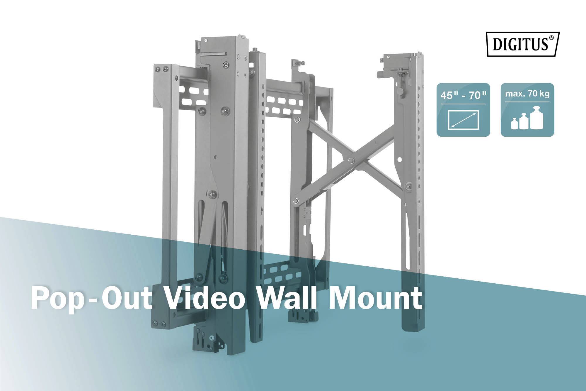 'Digitus Pop-Out Video Wall Mount': Wandhalterung für 45