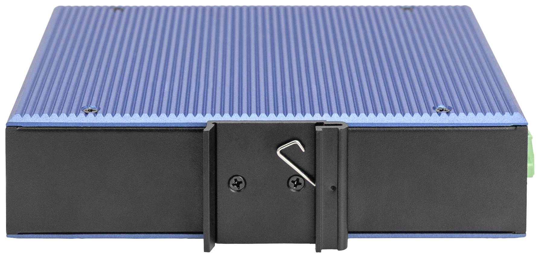 Ein blaues, rechteckiges Gerät mit gerippter Oberfläche und schwarzem Frontpanel, möglicherweise ein technisches Gerät oder Zubehör.