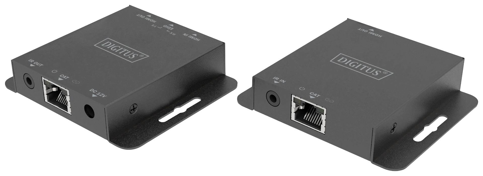 Digitus DS-55519 1 Port HDMI Extender Set Schwarz