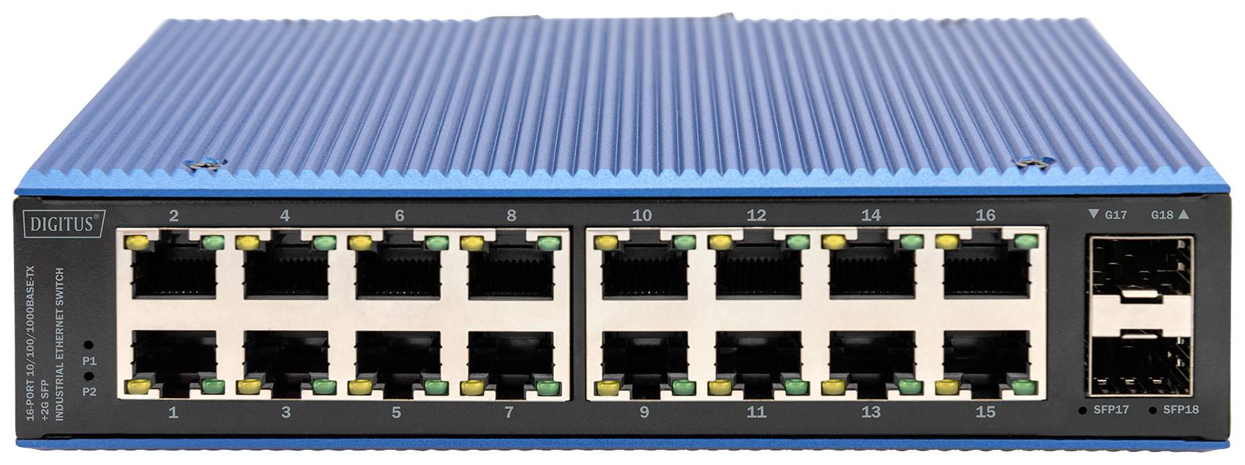 Digitus DN-651138 Industrial Ethernet Switch 16 + 2 Port 10 / 100 / 1000 MBit/s