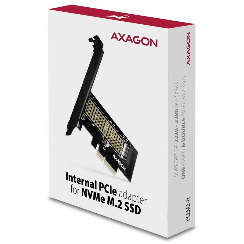 AXAGON PCEM2-N PCIe-3.0-x4-Adapter Festplatten-Kühler