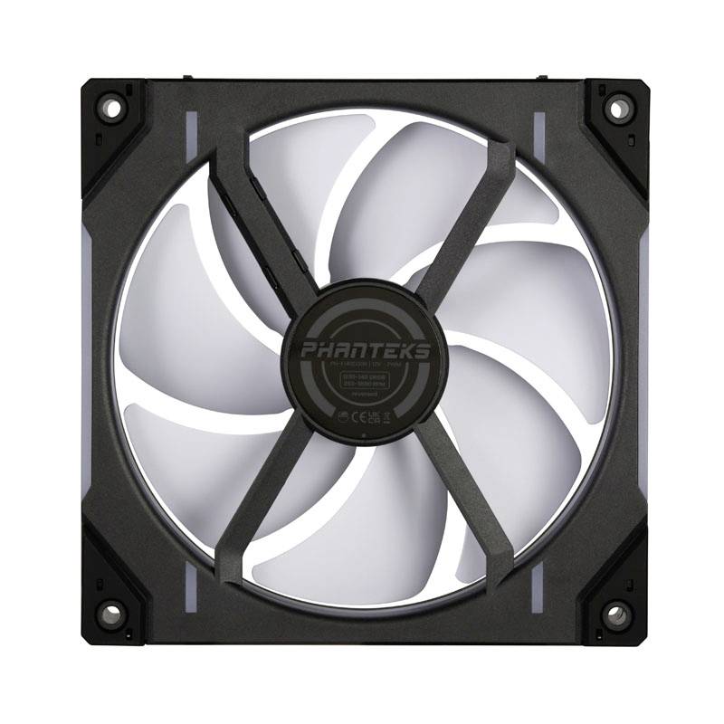 Phanteks D30 PWM Reverse Airflow D-RGB PC-Gehäuse-Lüfter Schwarz (B x H x T) 140 x 30 x 140 mm