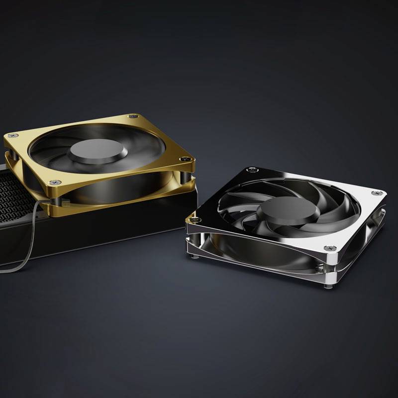 Alphacool Apex Stealth Metall PC-Gehäuse-Lüfter Chrom (B x H x T) 120 x 120 x 25mm