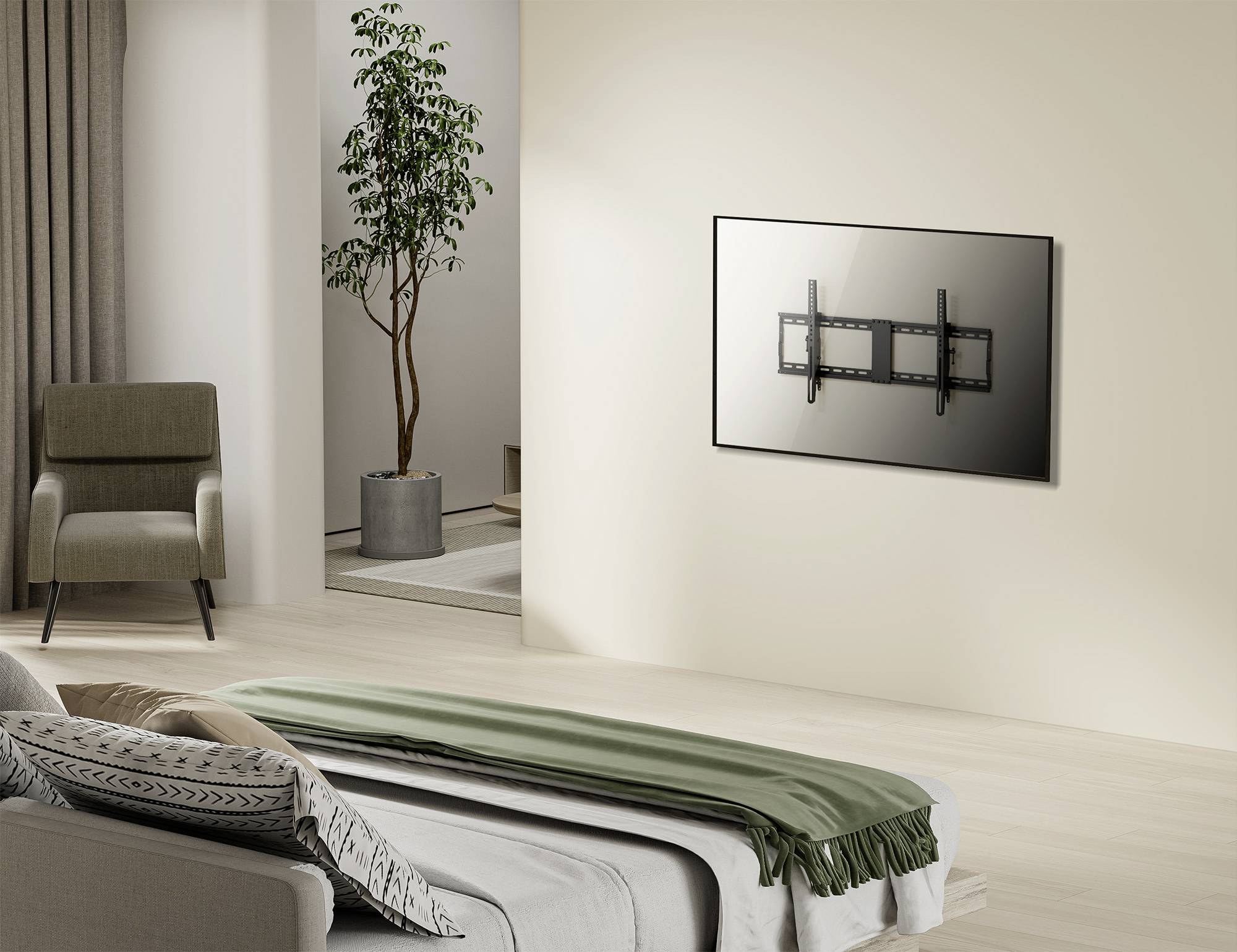 Manhattan 461948 TV-Wandhalterung Zusammenklappbar 109,2cm (43") - 254,0cm (100") Starr