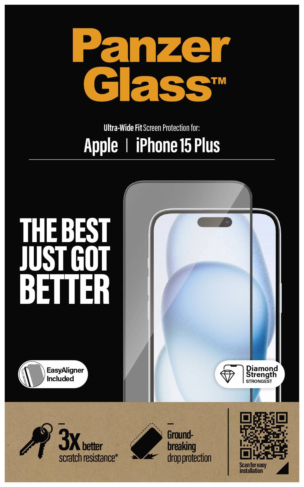 PanzerGlass Ultra-Wide Fit Displayschutzglas Apple iPhone 15 Plus 1 St. 2811