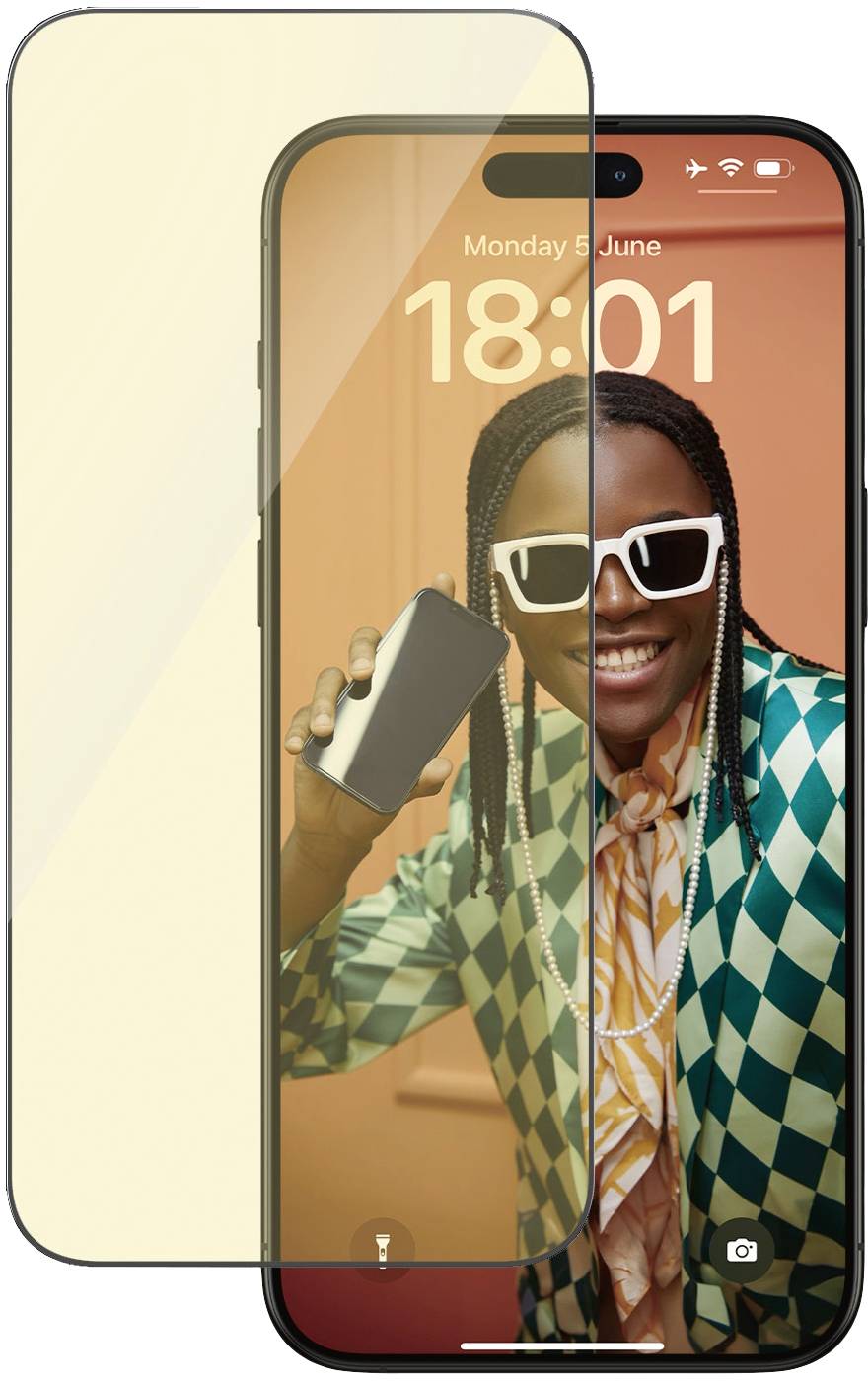 PanzerGlass Eyecare Displayschutzglas Apple iPhone 15 Pro Max 1 St. Blaulicht-Filter 2816