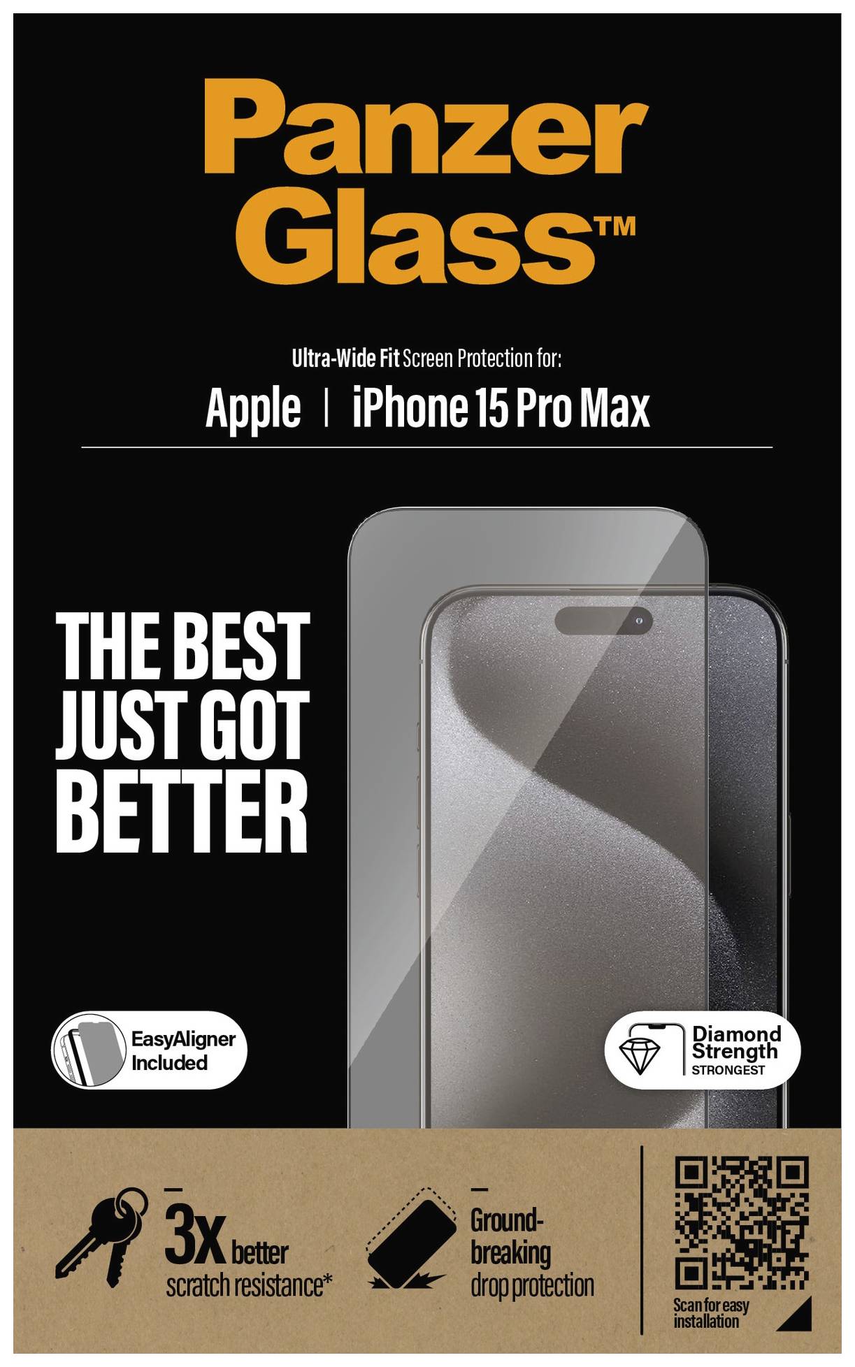 PanzerGlass Ultra-Wide Fit Displayschutzglas Apple iPhone 15 Pro Max 1 St. 2812