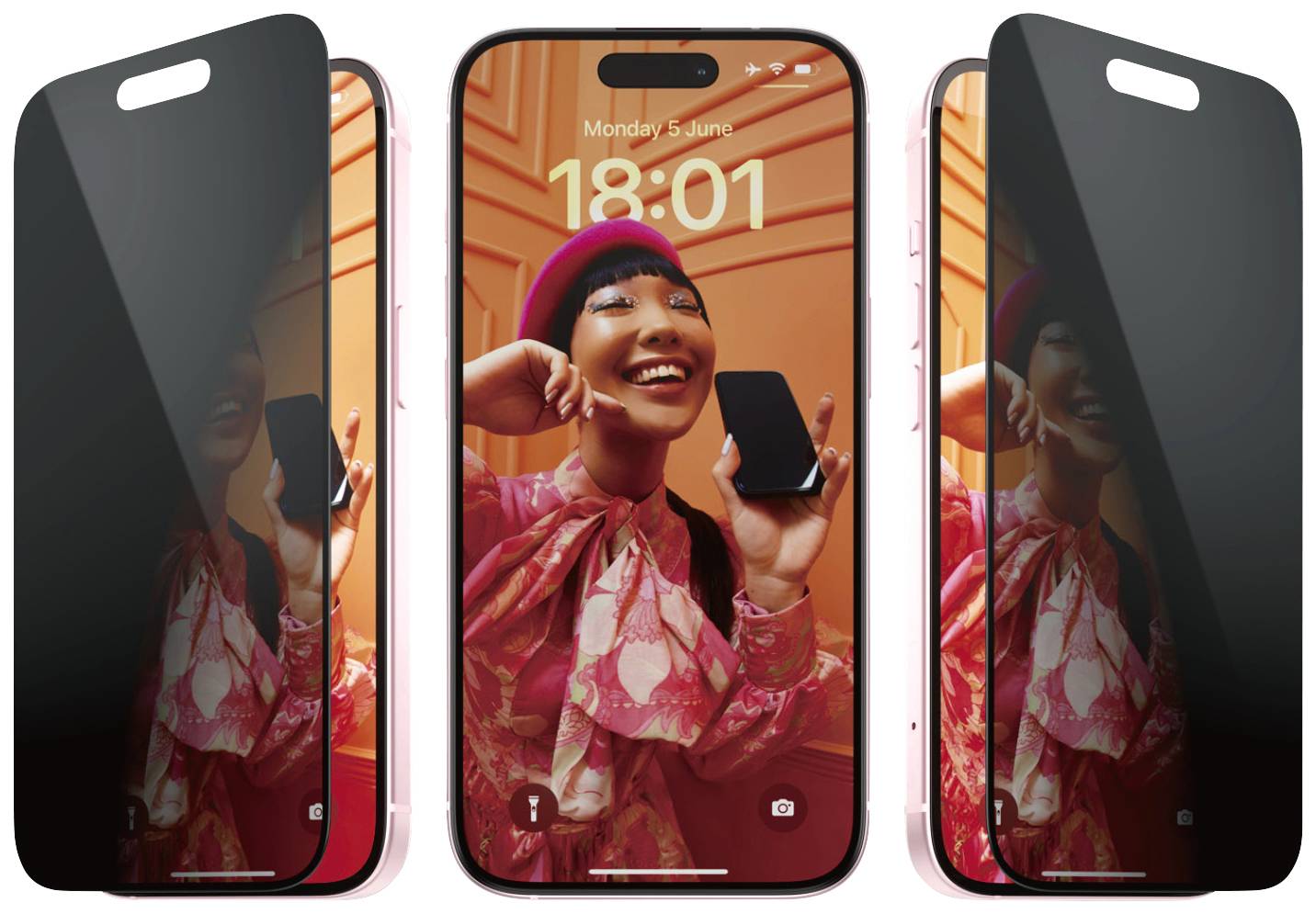 PanzerGlass Privacy Displayschutzfolie mit Blickschutz Apple iPhone 15 1 St. P2809
