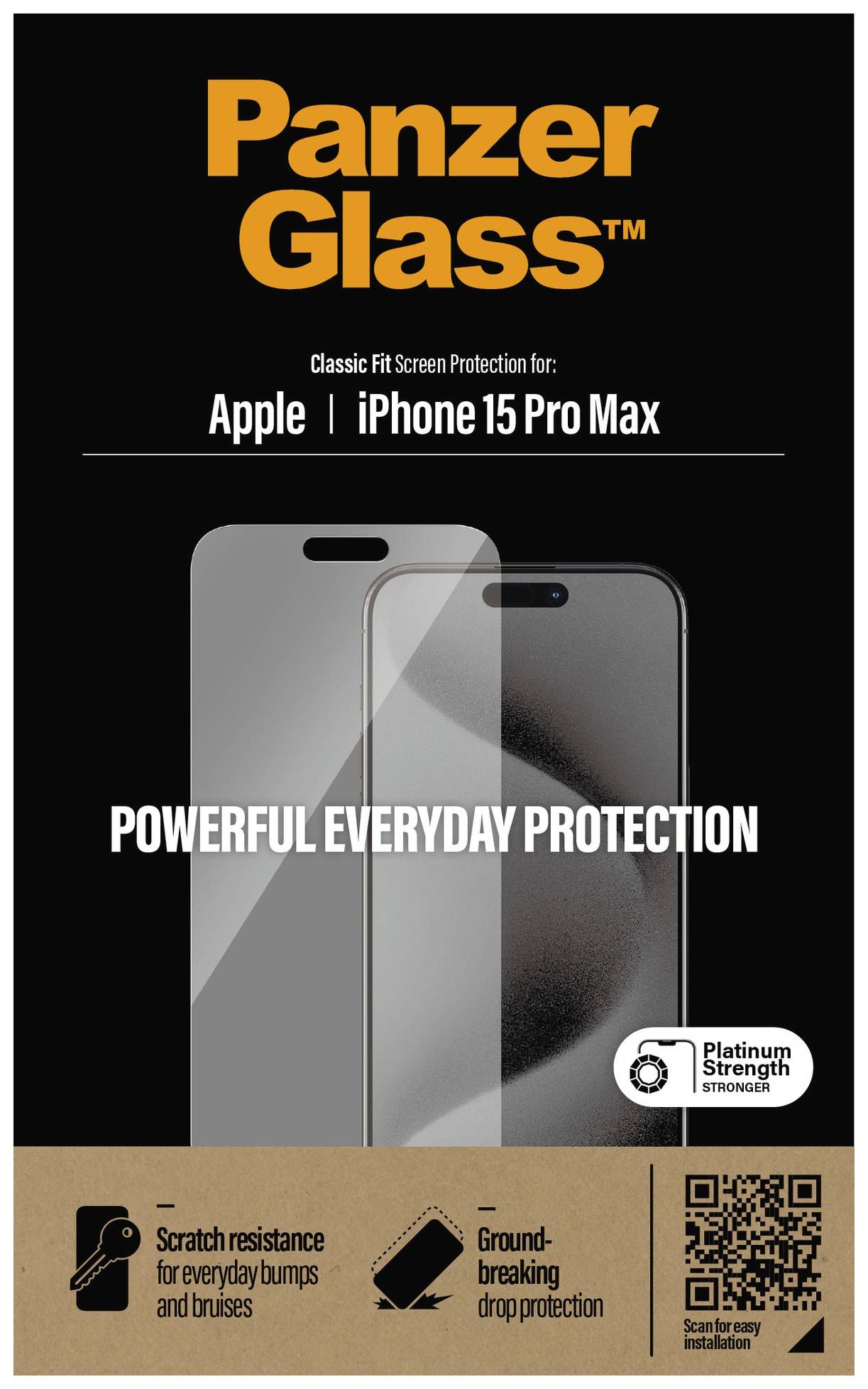 PanzerGlass Screen Protector Displayschutzglas Apple iPhone 15 Pro Max 1 St. 2808