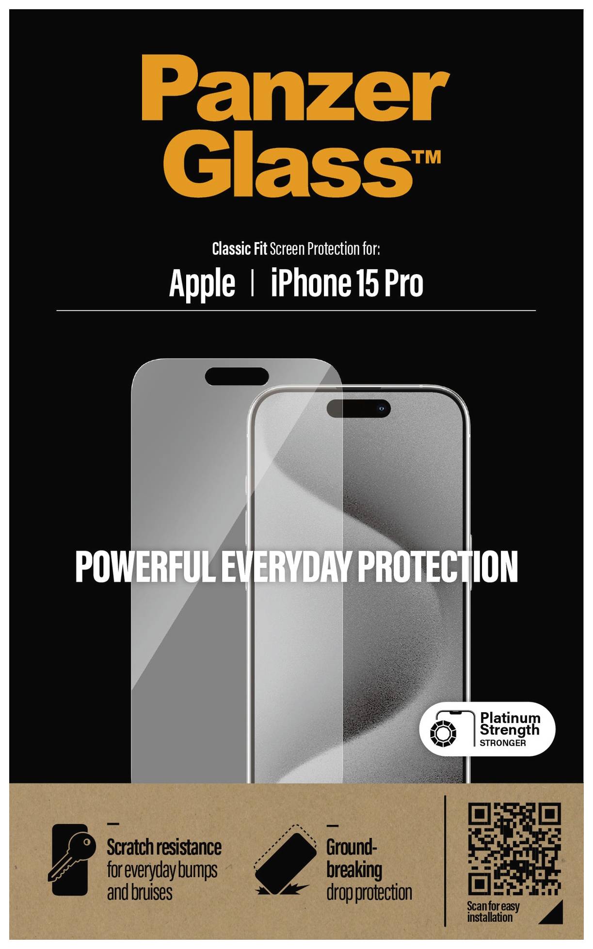 PanzerGlass Screen Protector Displayschutzglas Apple iPhone 15 Pro 1 St. 2806