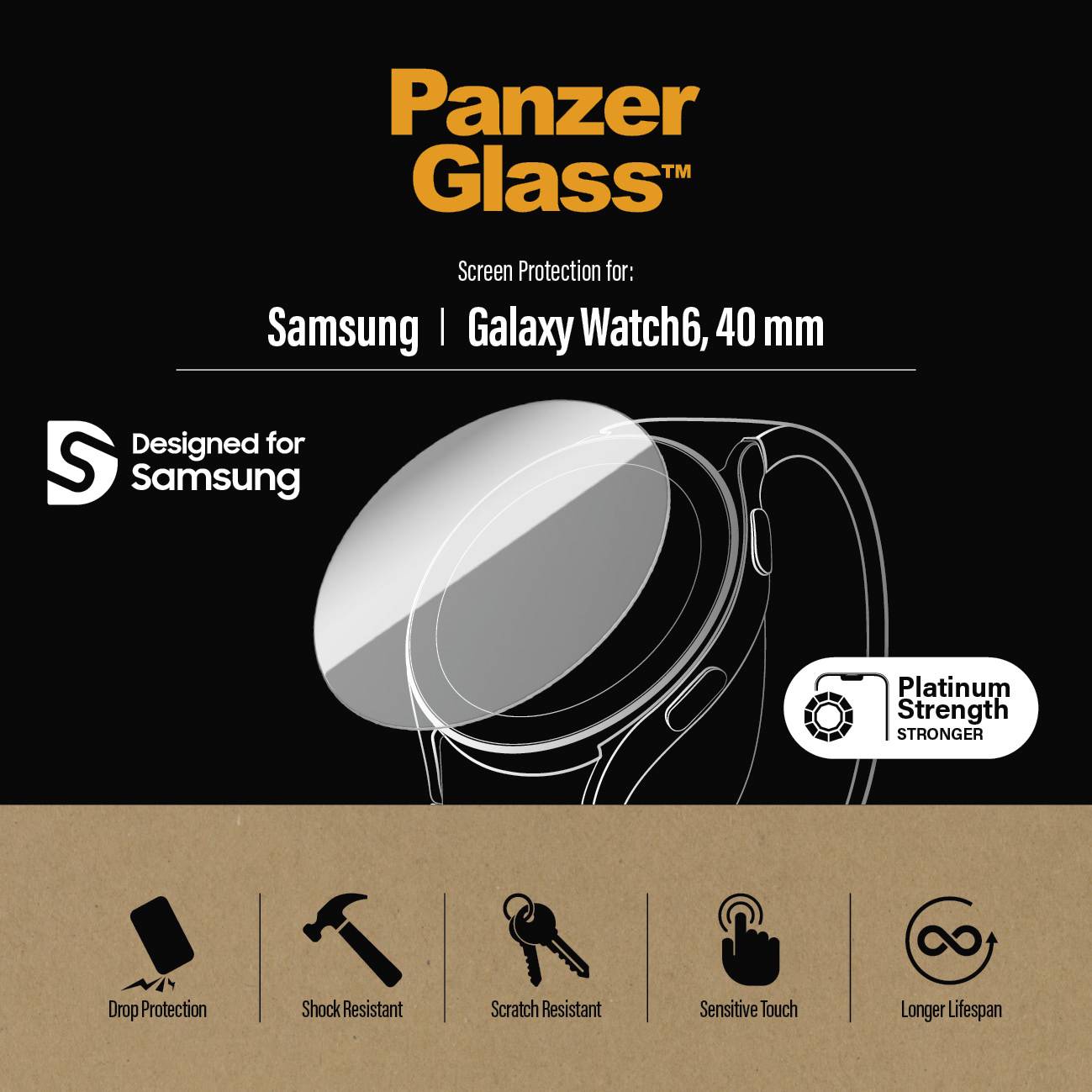 PanzerGlass Galaxy Watch6 (Bluetooth + LTE), Galaxy Watch6 (Bluetooth) Displayschutzglas 40mm