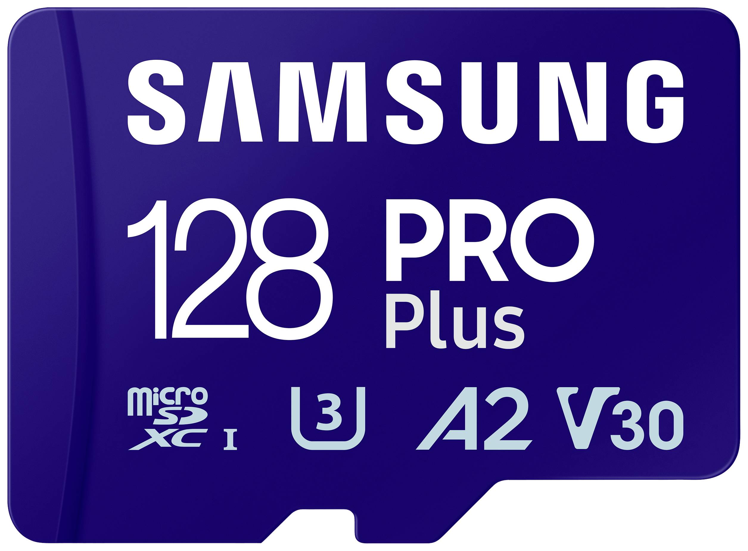 Samsung PRO Plus microSDXC-Karte 128GB A2 Application Performance Class, v30 Video Speed Class, UHS-I inkl. SD-Adapter