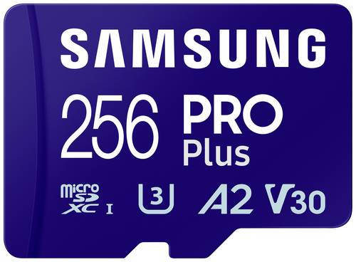 Samsung PRO Plus microSDXC-Karte 256GB A2 Application Performance Class, v30 Video Speed Class, UHS-
