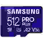 Samsung PRO Plus Carte microSDXC 512 GB A2 Application Performance Class, v30 Video Speed Class, UHS-I avec adaptateur SD
