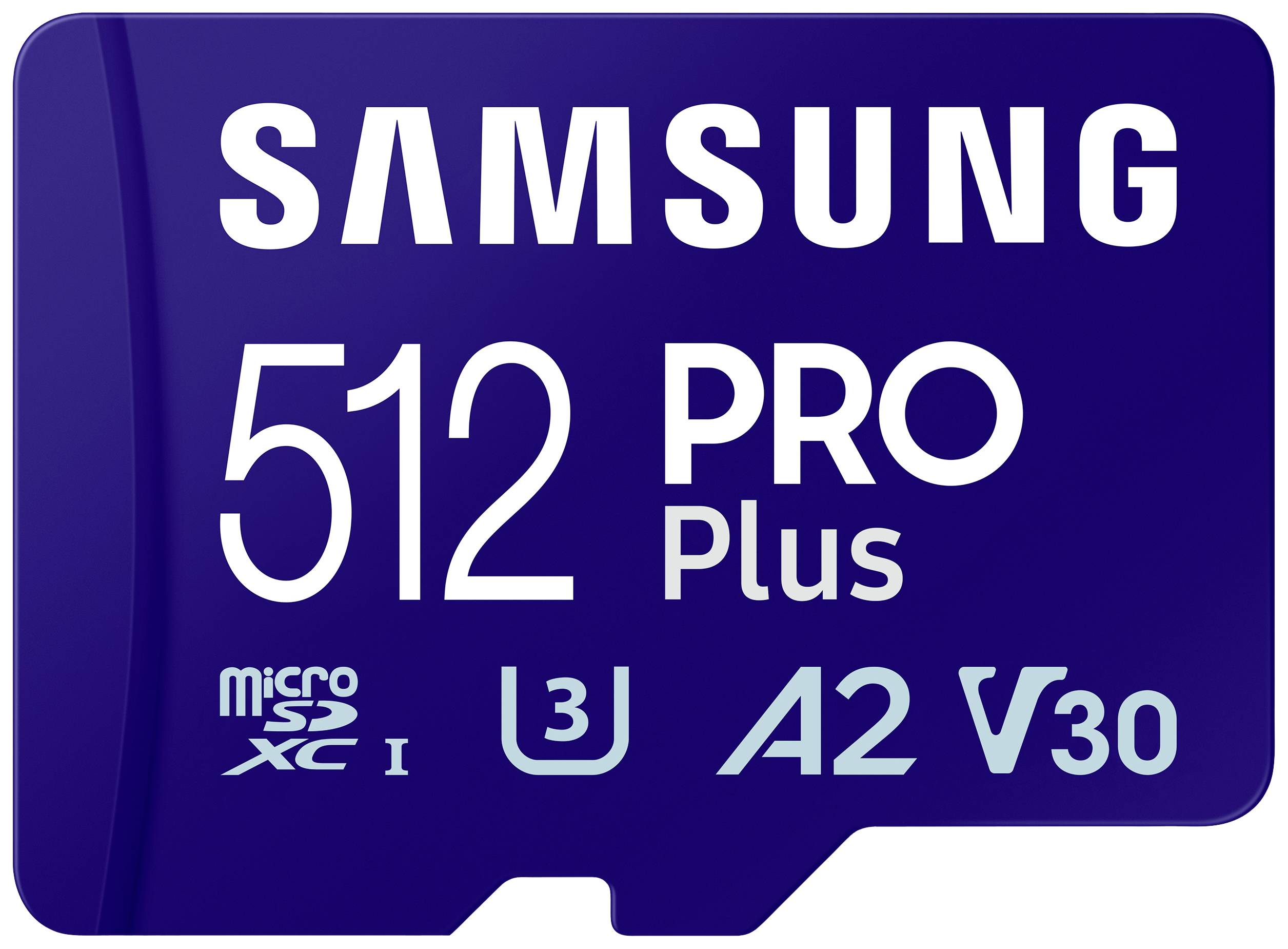 Samsung PRO Plus microSDXC-Karte 512GB A2 Application Performance Class, v30 Video Speed Class, UHS-I inkl. SD-Adapter